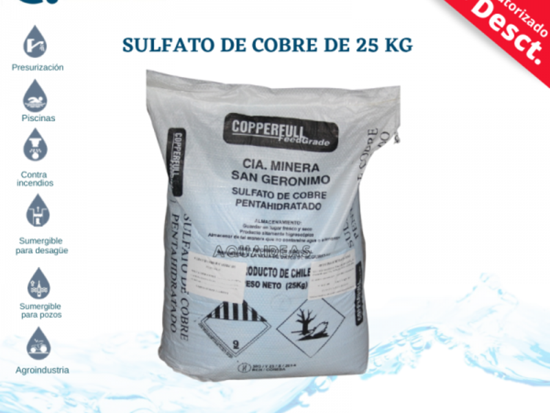 Sulfato de cobre Perú - Aqua Ideas | Construex