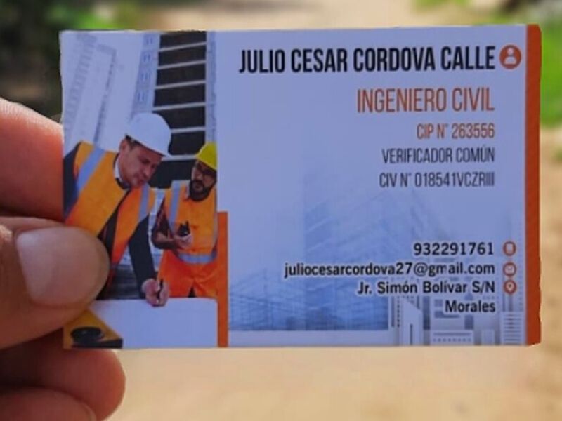 Tarjetas Personales Perú  - ImprimArte | Construex
