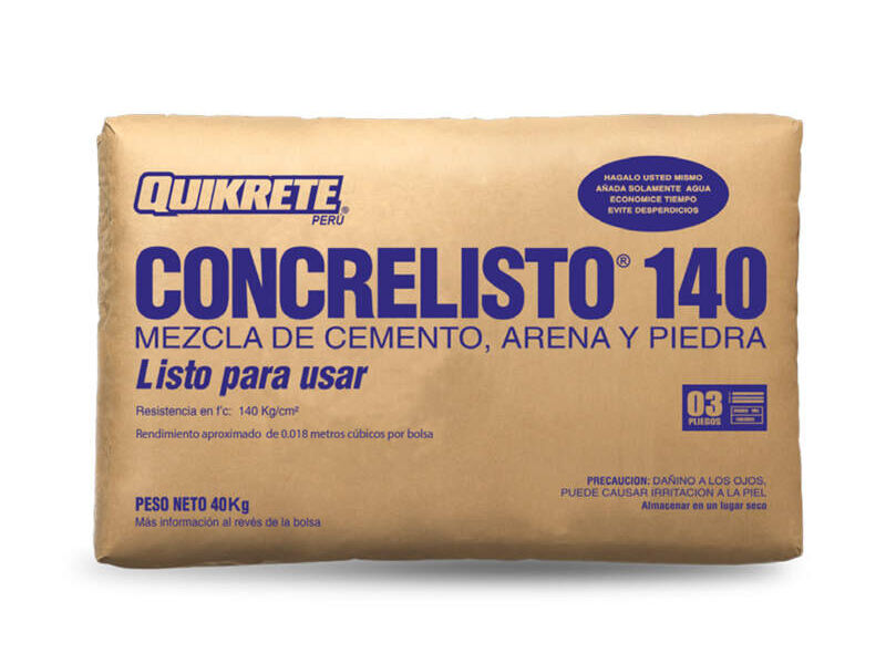 Concreto Concrelisto 140 Lima - Quikrete Perú | Construex